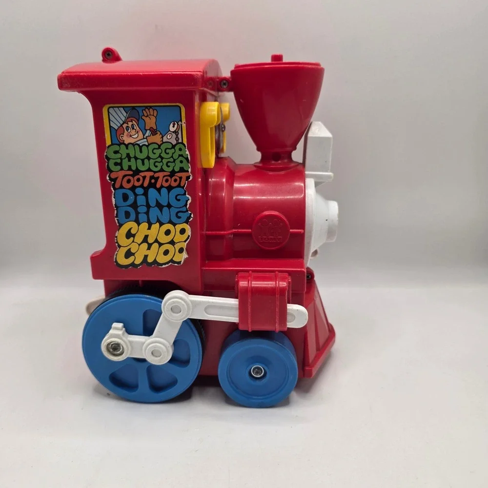 Tomy Chugga Chugga Toy Train Engine Red Vintage 80s Plastic Locomotive As Is